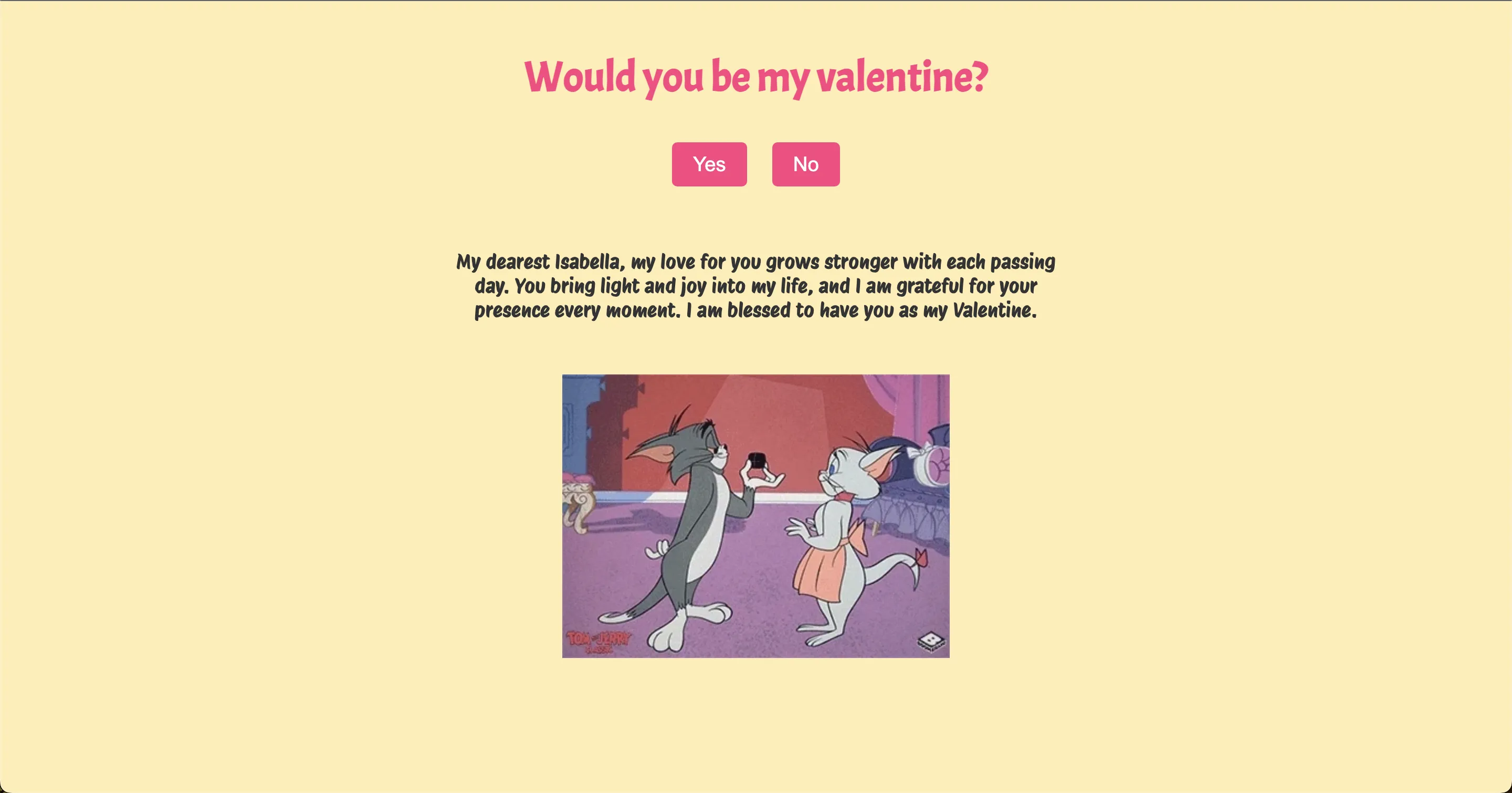 AI Valentine Site